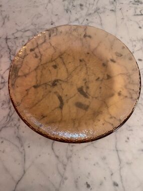 Fire and light salad plate, orange, 8 inches EUC